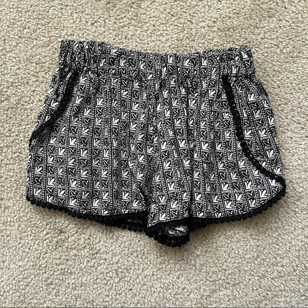 Mossimo Sz S short shorts bl/cream print